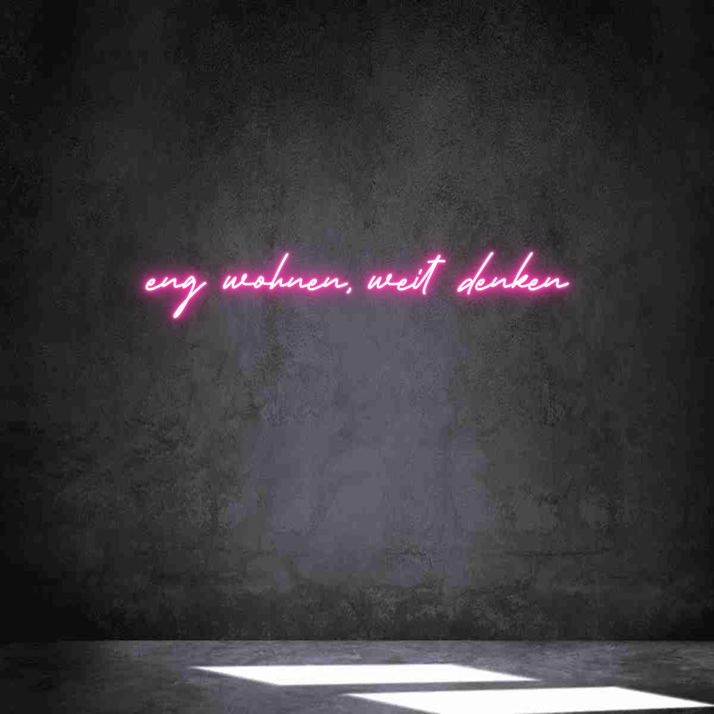 Individuelles Neon: eng wohnen, w...