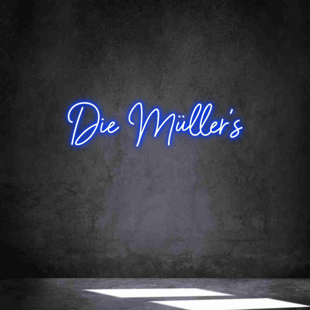 Individuelles Neon: Die Müller's