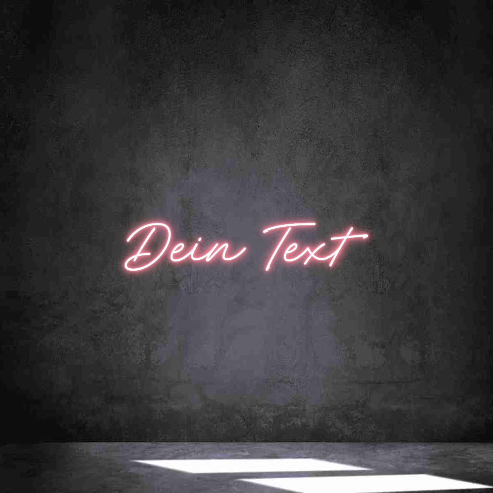 Individuelles Neon: Dein Text