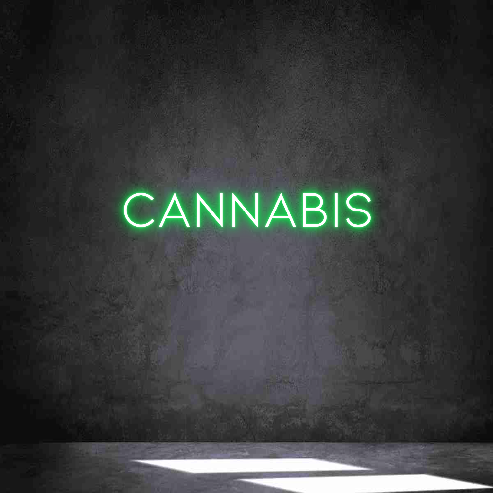 Individuelles Neon: CANNABIS