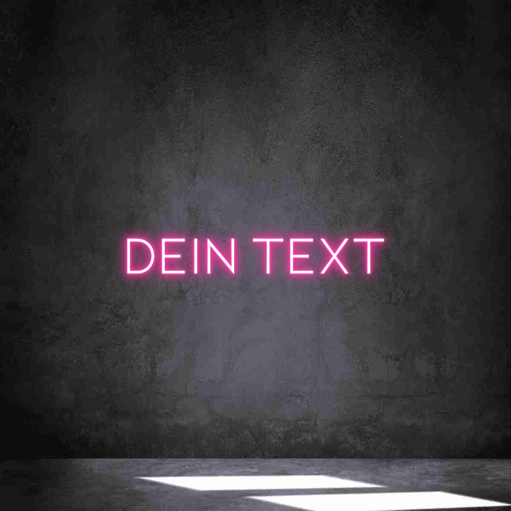 Individuelles Neon: Dein Text