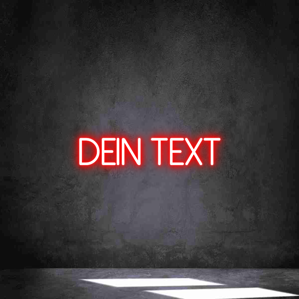 Individuelles Neon: Dein Text