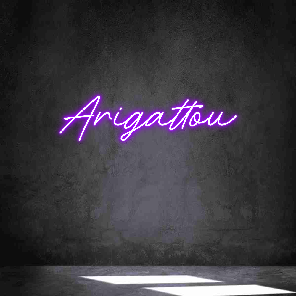 Individuelles Neon: Arigattou