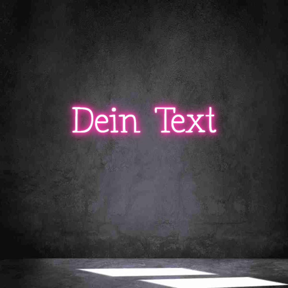 Individuelles Neon: Dein Text