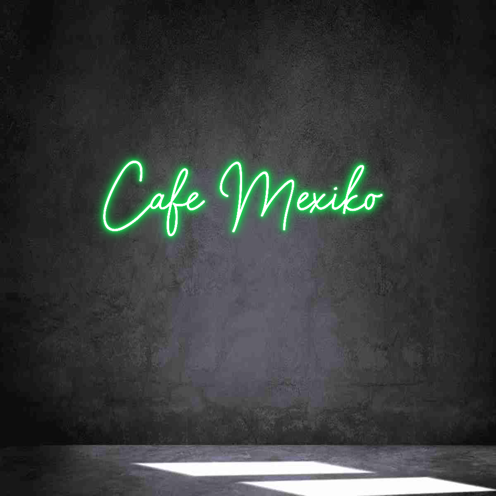 Individuelles Neon: Café Mexiko
