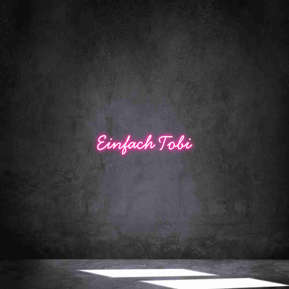 Individuelles Neon: Einfach Tobi