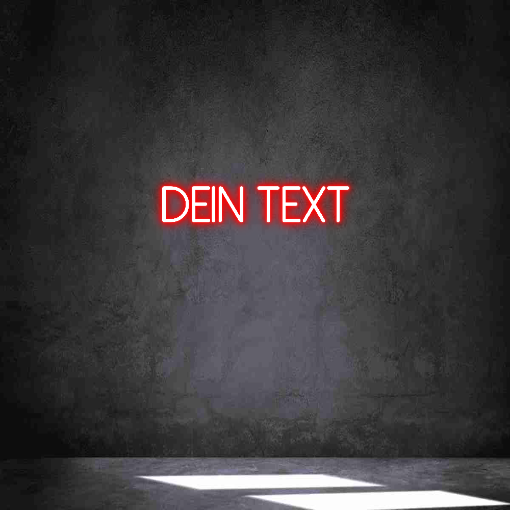 Individuelles Neon: Dein Text