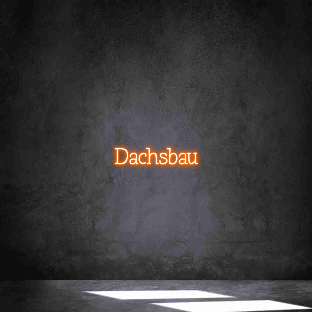 Individuelles Neon: Dachsbau