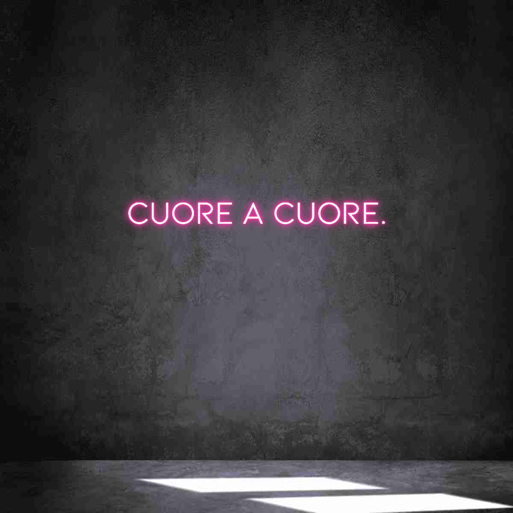 Individuelles Neon: Cuore a Cuore.