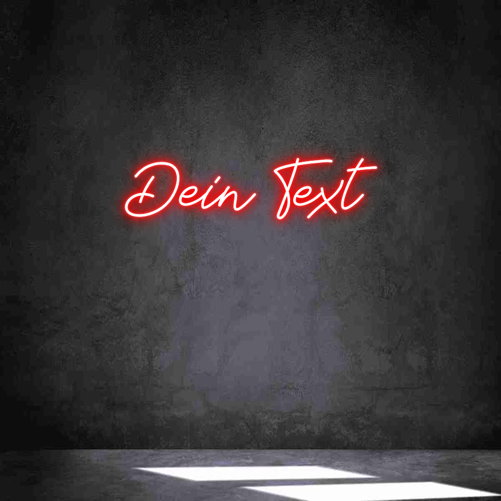 Individuelles Neon: Dein Text