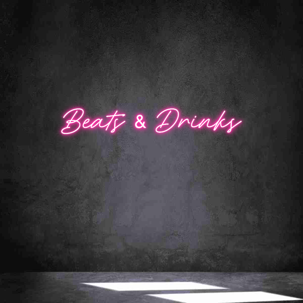 Individuelles Neon: Beats & Drinks
