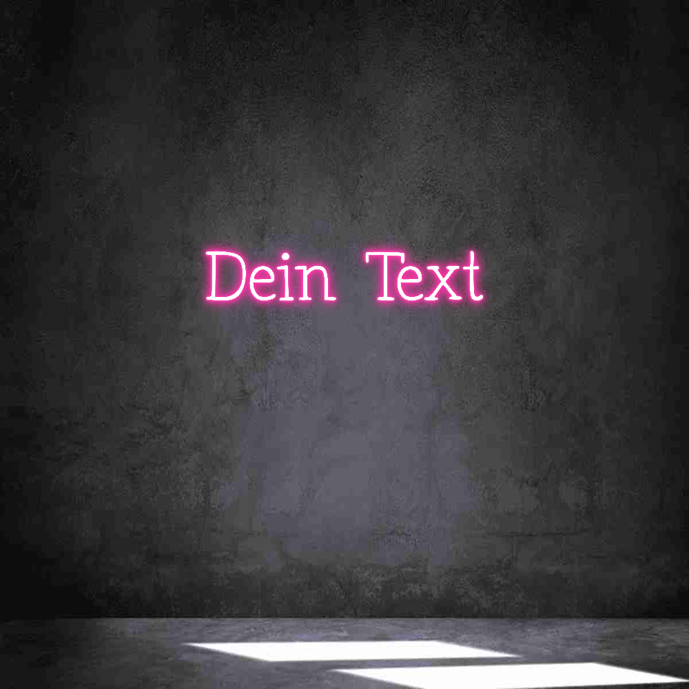 Individuelles Neon: Dein Text