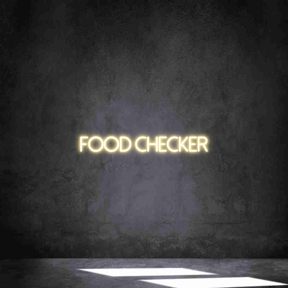 Individuelles Neon: Food Checker