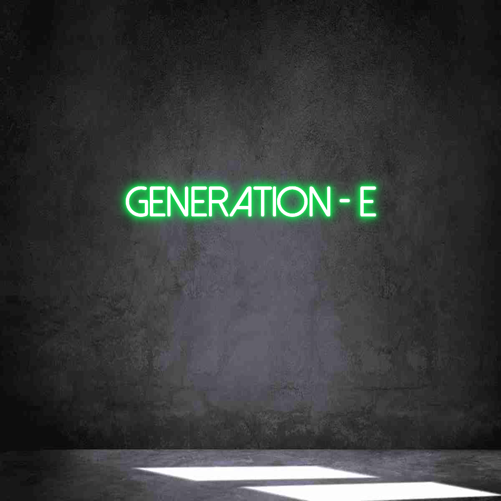 Individuelles Neon: Generation - E