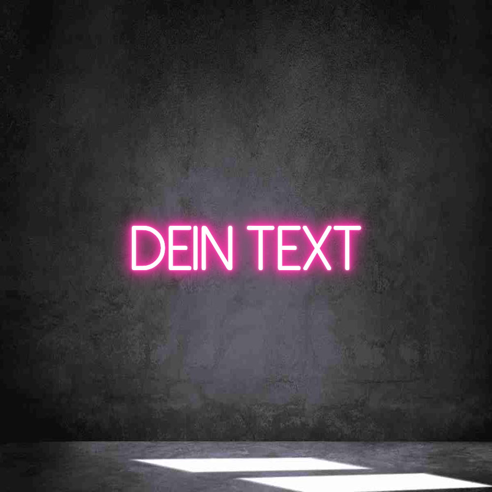 Individuelles Neon: Dein Text