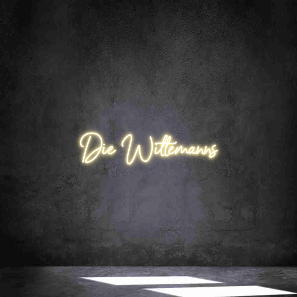 Individuelles Neon: Die Wittemanns