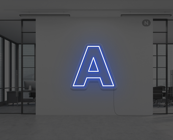 neon-buchstabe-a-blau