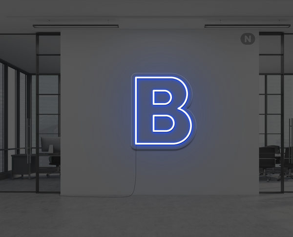 neon-buchstabe-b-blau