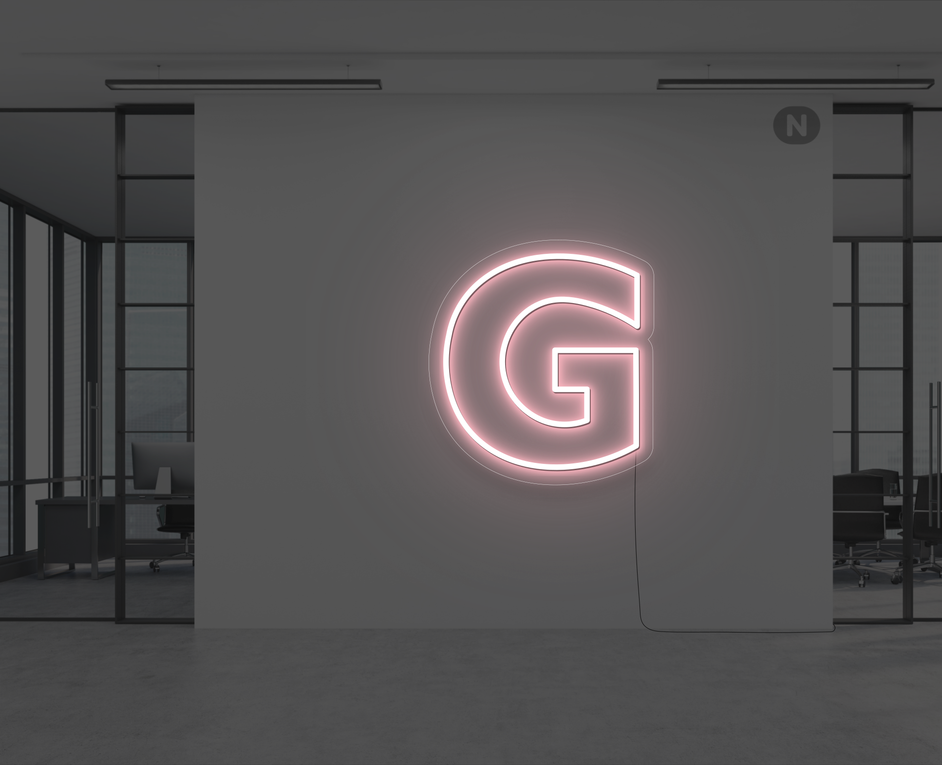 neon-buchstabe-g-hellrosa