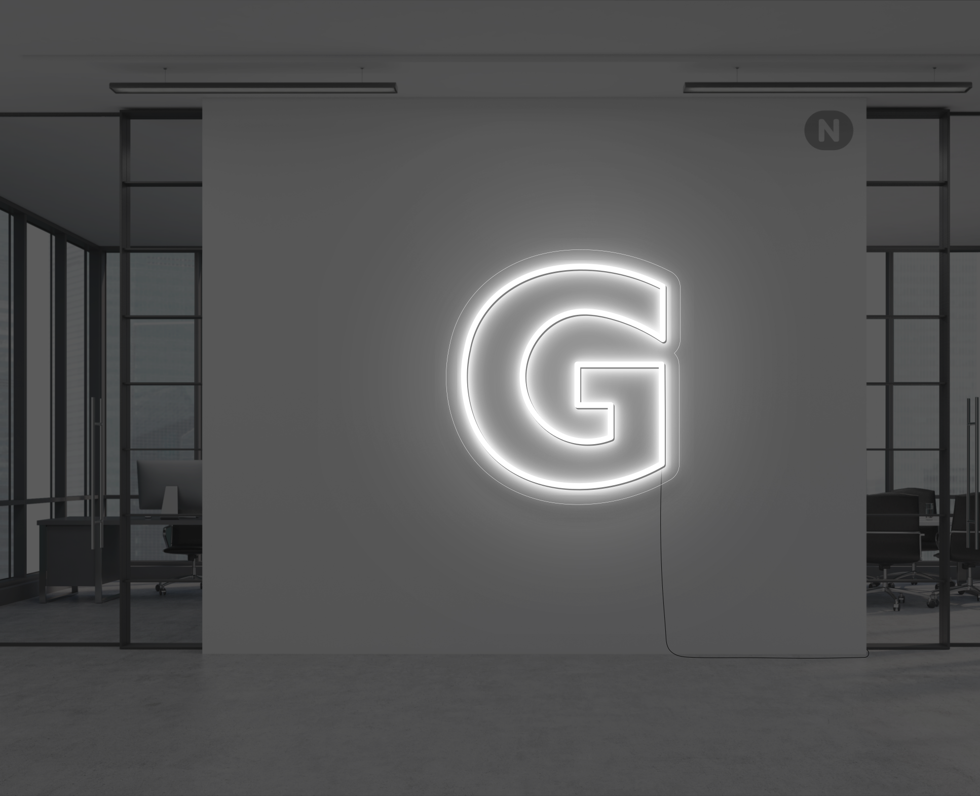 neon-buchstabe-g-weiss