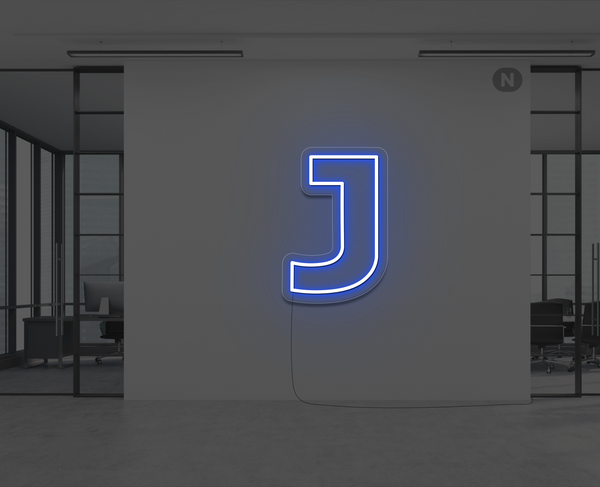 neon-buchstabe-j-blau