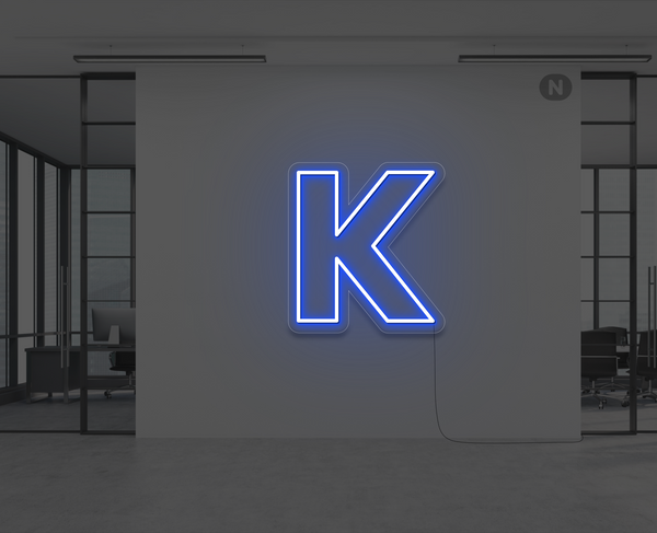 neon-buchstabe-k-blau