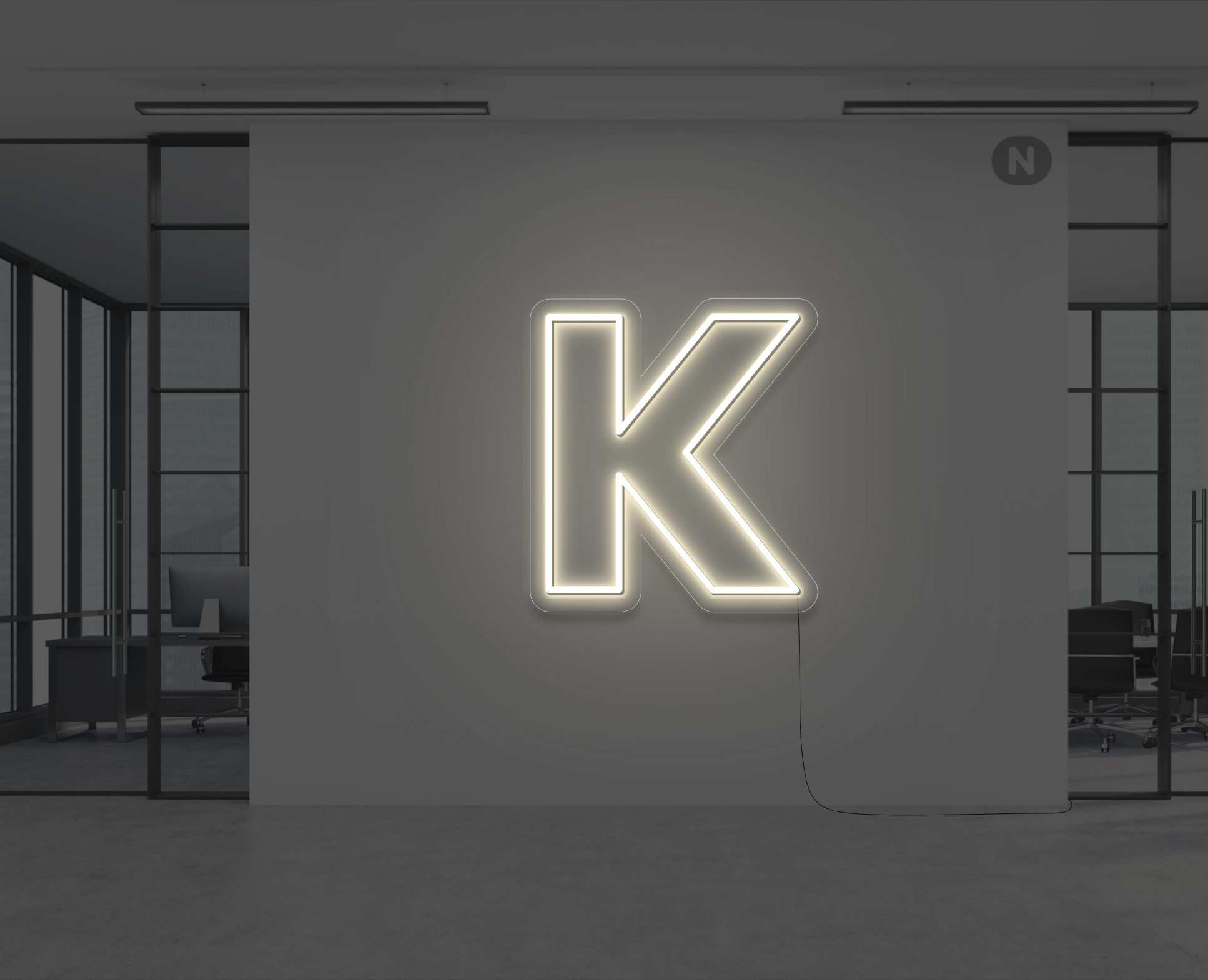 neon-buchstabe-k-warmes-weiss