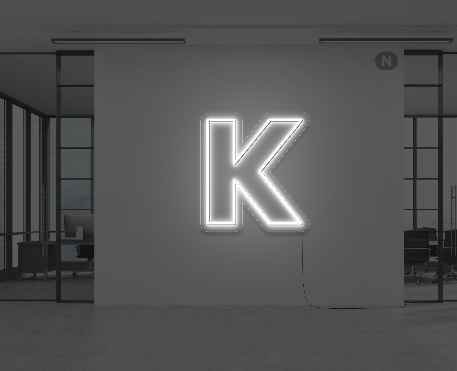 neon-buchstabe-k-weiss