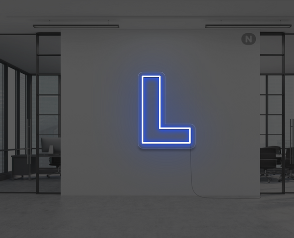 neon-buchstabe-l-blau