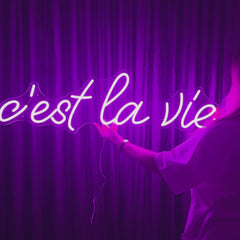 Neon Schild c'est la vie