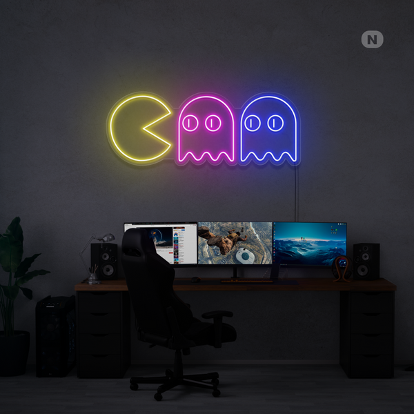Neon Schild Pac Man