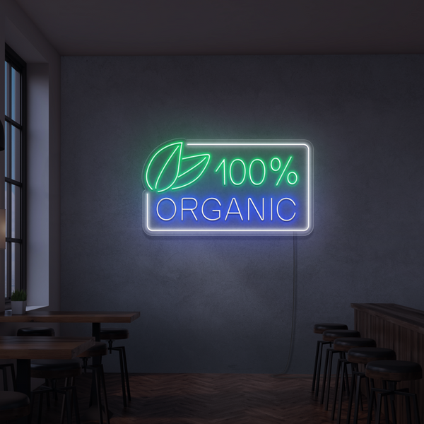 Neon Schild 100% Organic