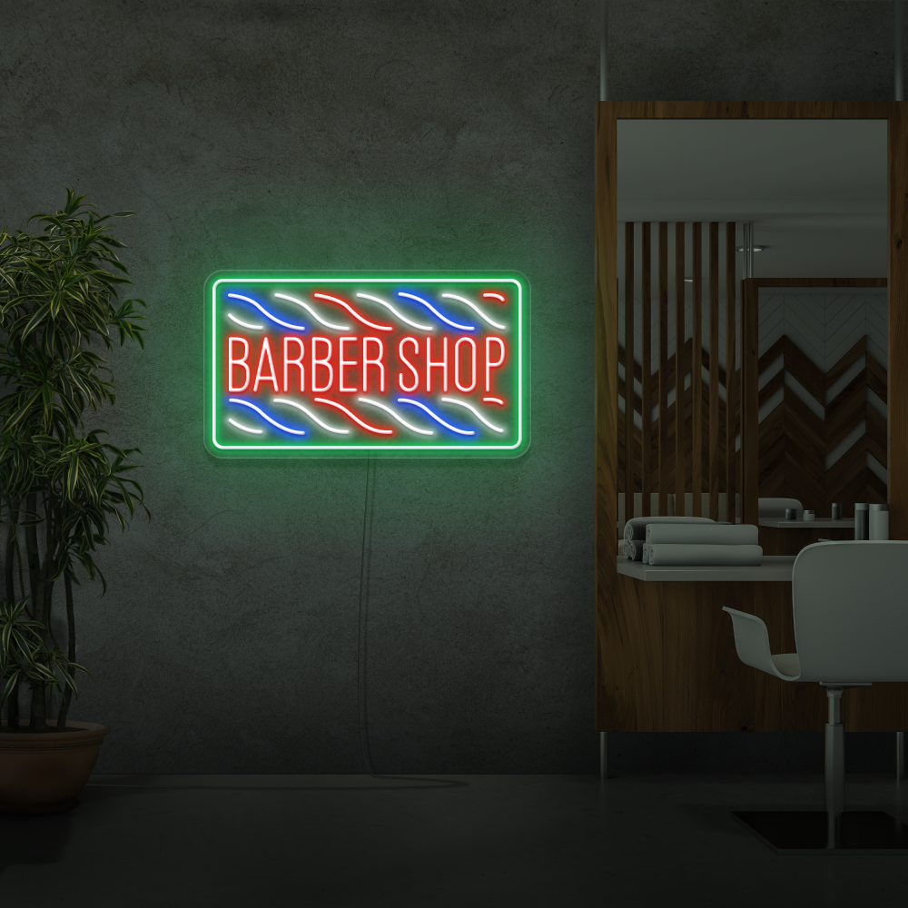 Neon Schild Barber Shop