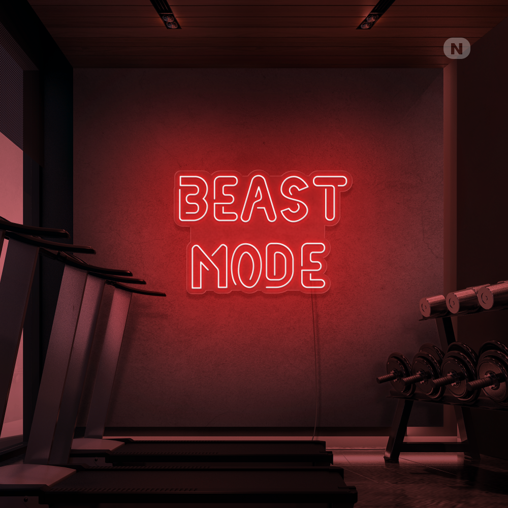 Neon Schild Beast Mode