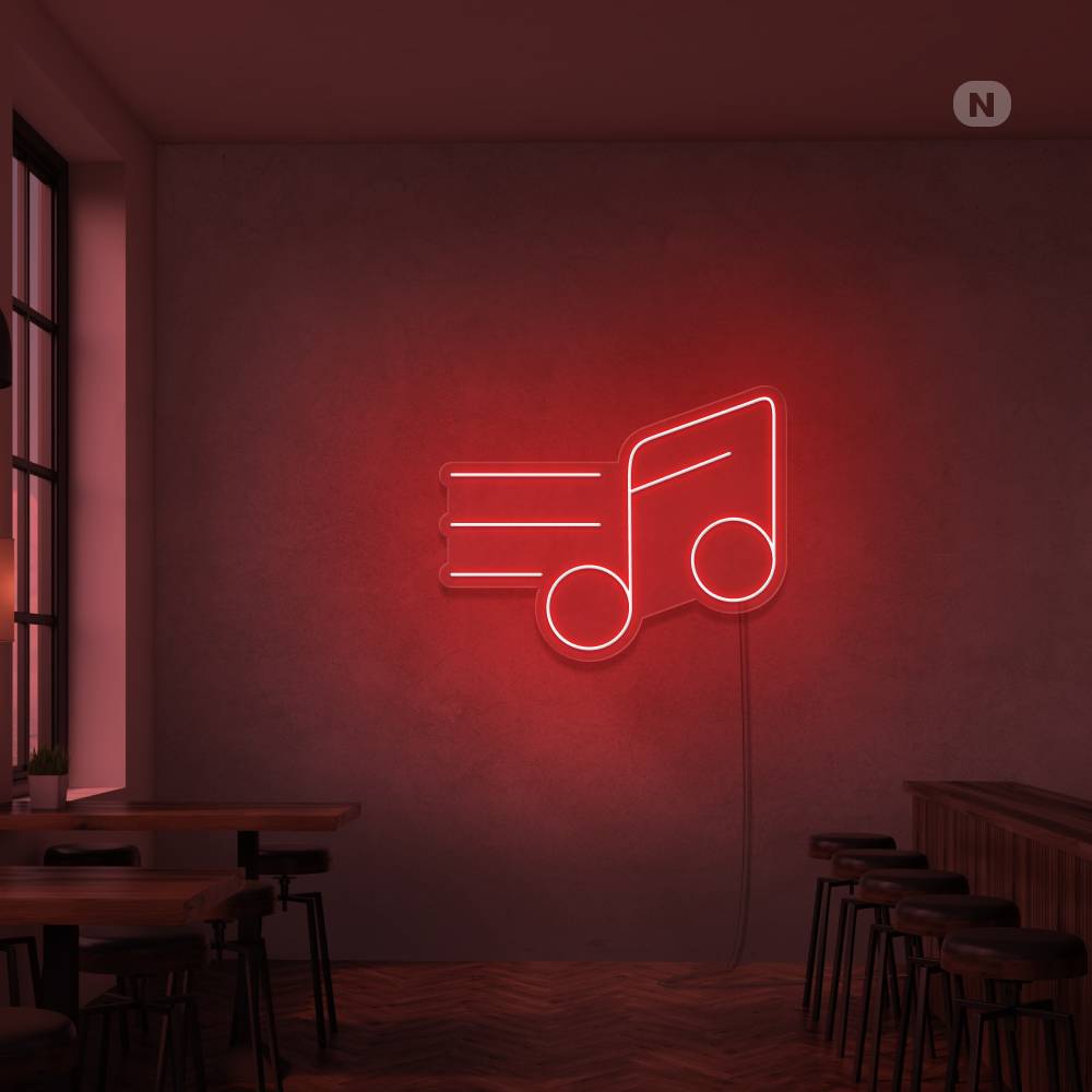 Neon Schild Musiknote