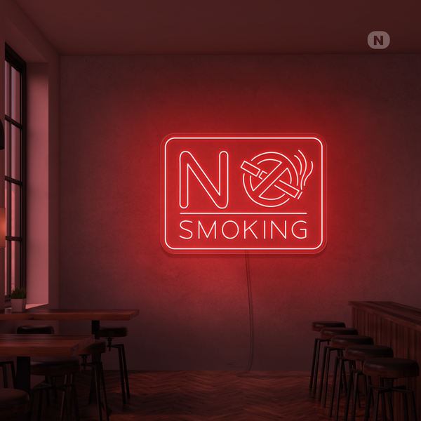 Neon Schild No Smoking