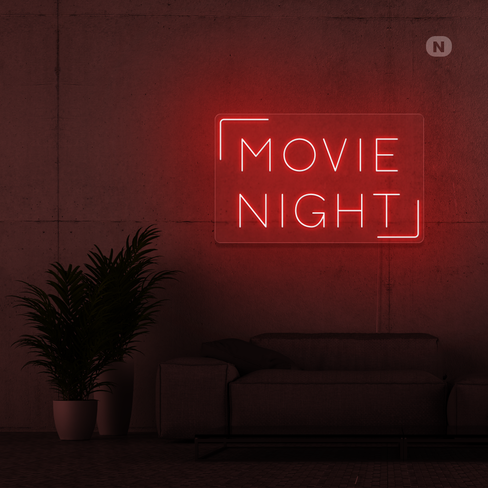 Neon Schild Movie Night