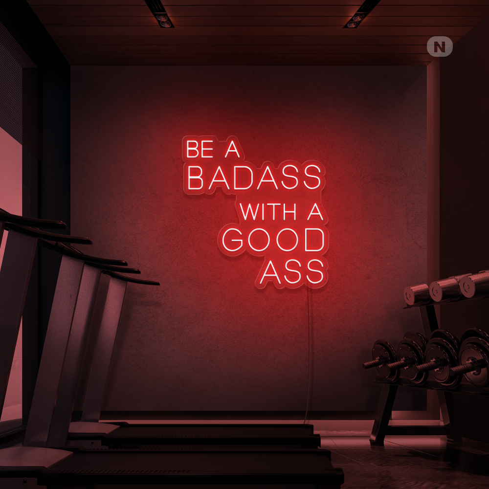 Neon Schild Gym Quote