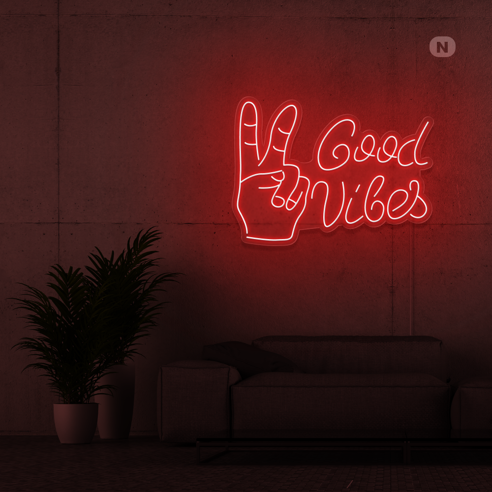 Neon Schild Good Vibes