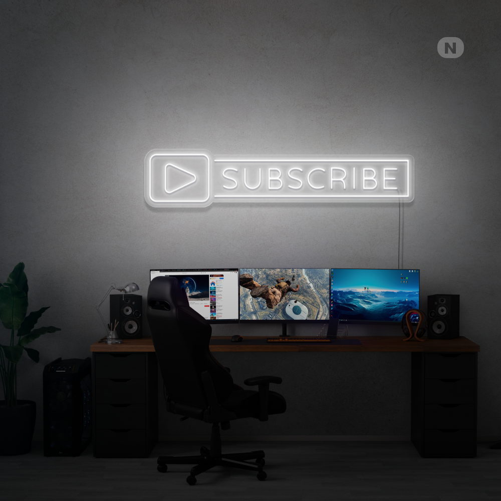 Neon Schild Subscribe