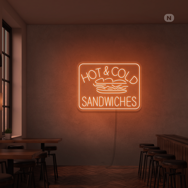 Neon Schild Hot & Cold Sandwiches