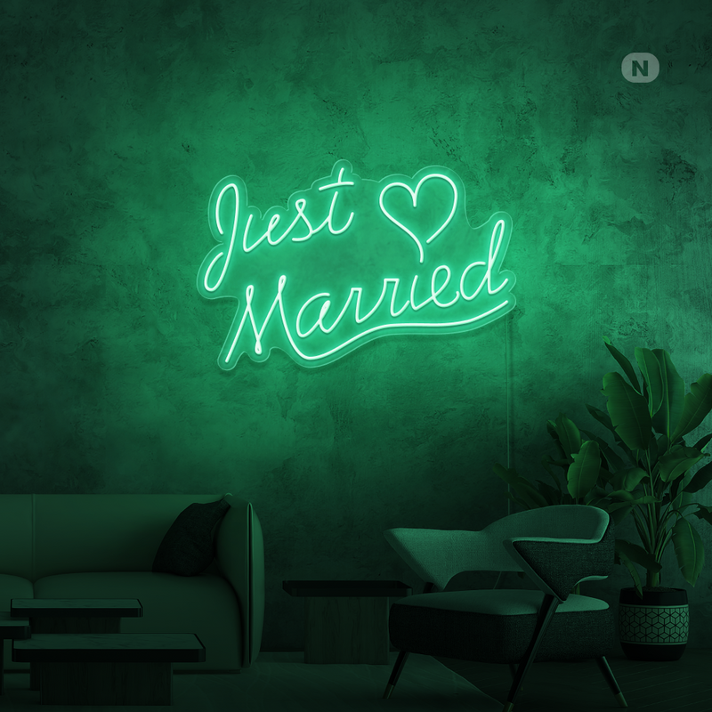 Neon Schild Just Married