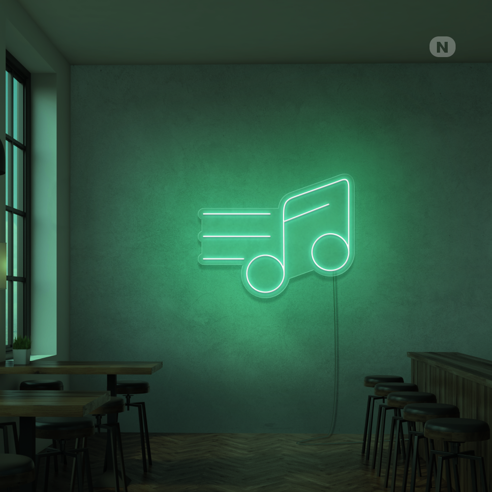 Neon Schild Musiknote