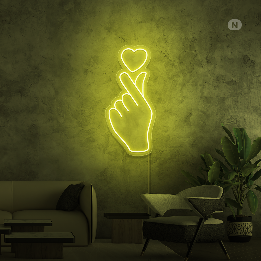 Neon Schild Liebe Hand