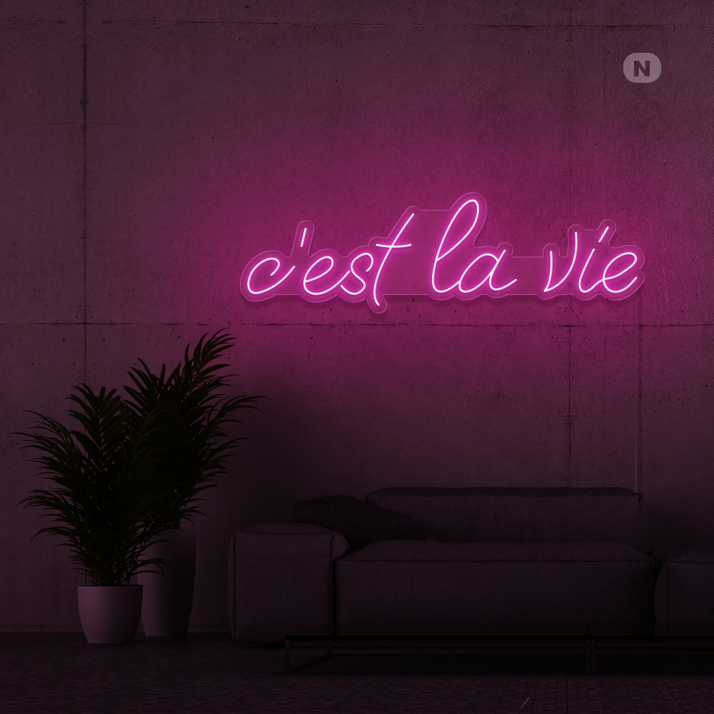 Neon Schild c'est la vie