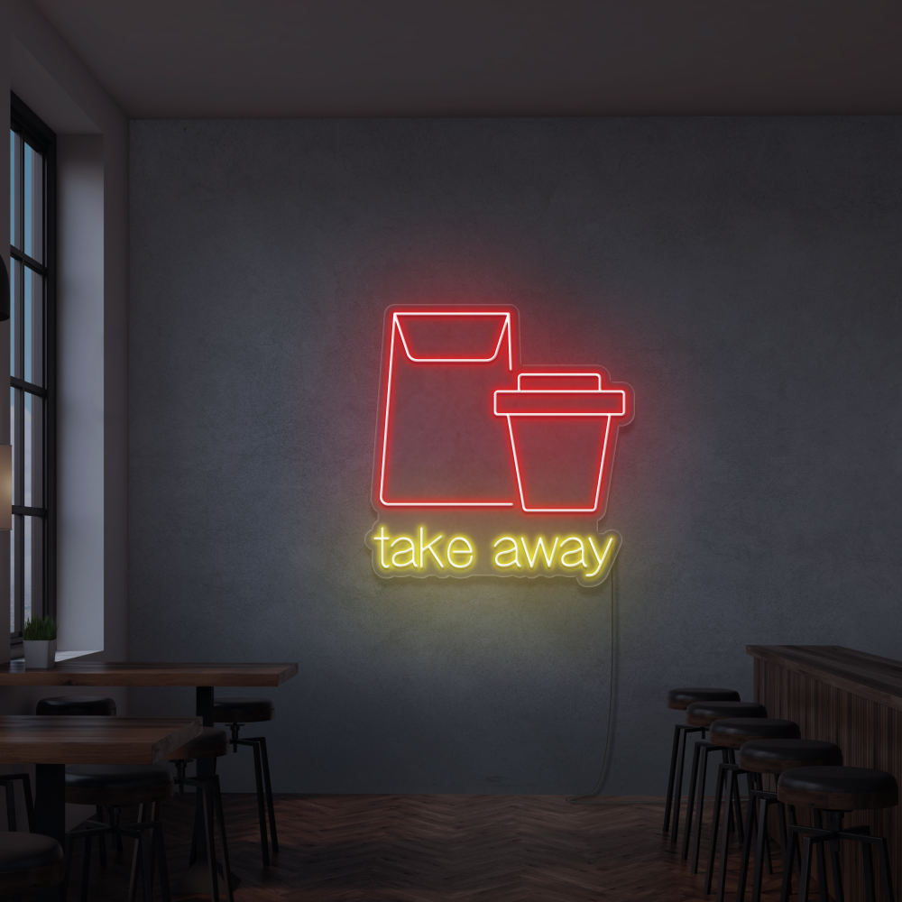 Neon Schild Take Away