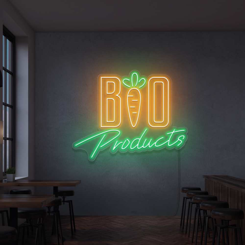 Neon Schild Bio Producten