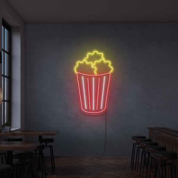 Neon Schild Popcorn
